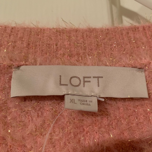 Loft XL Fuzzy Shimmer Sweater - Picture 3 of 6